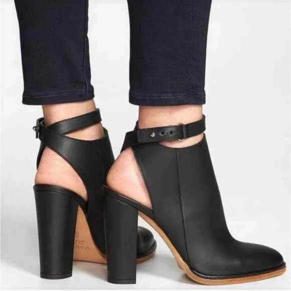 Vince High  Heeled Sling back Mule Shoe with Ankle Strap - Picture 10 of 10